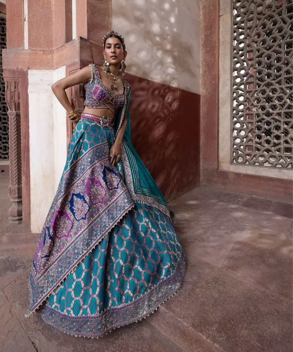 ADITI GUPTA -  Bandhani Banarasi Lehenga set